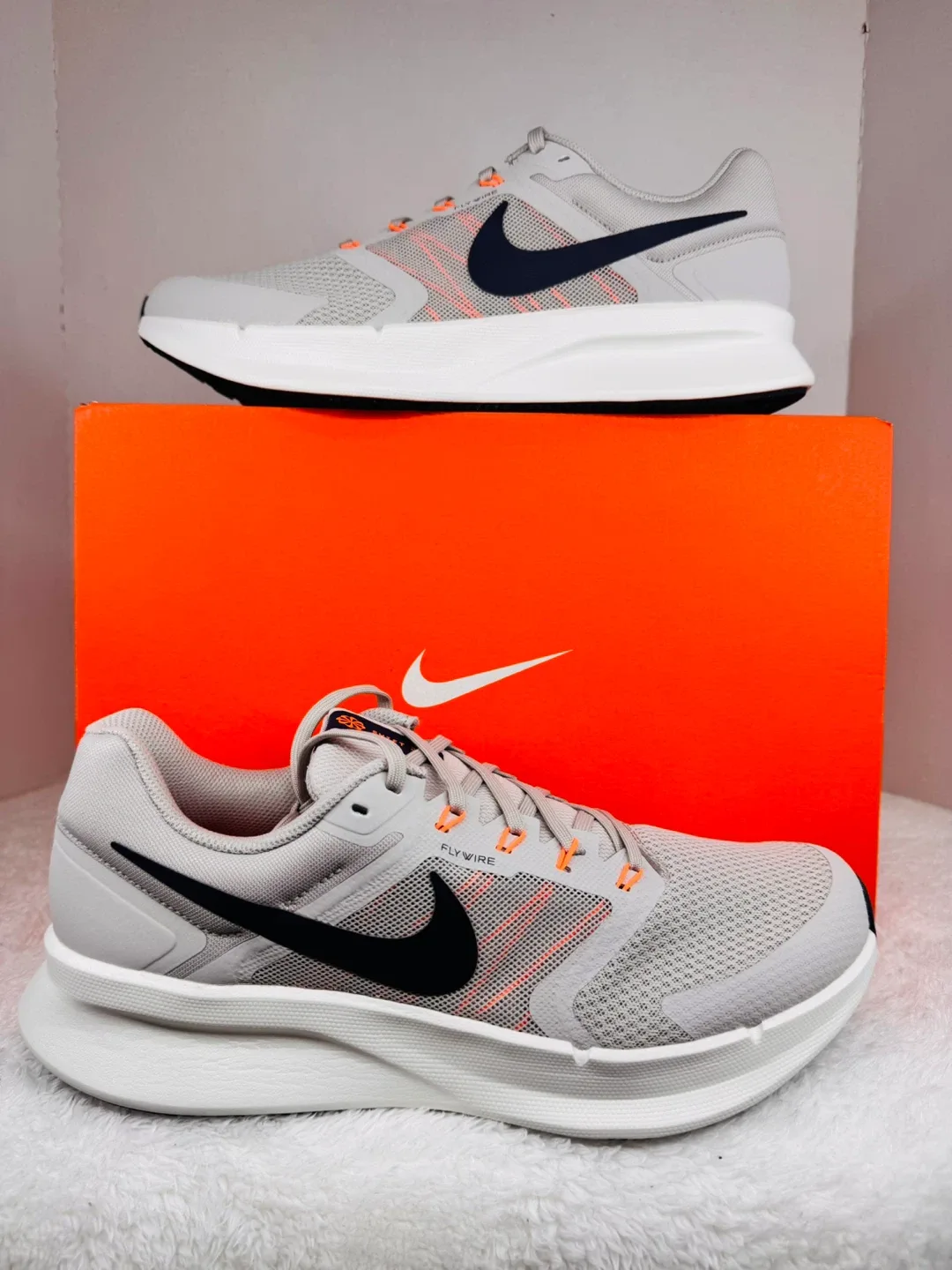 NEW Nike Men's Road Running Shoe Sz 12 Iron Ore Thunder Blue thumbnail