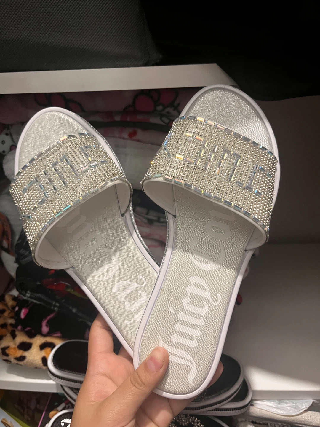 Juicy Couture Embellished Slides - Size 6