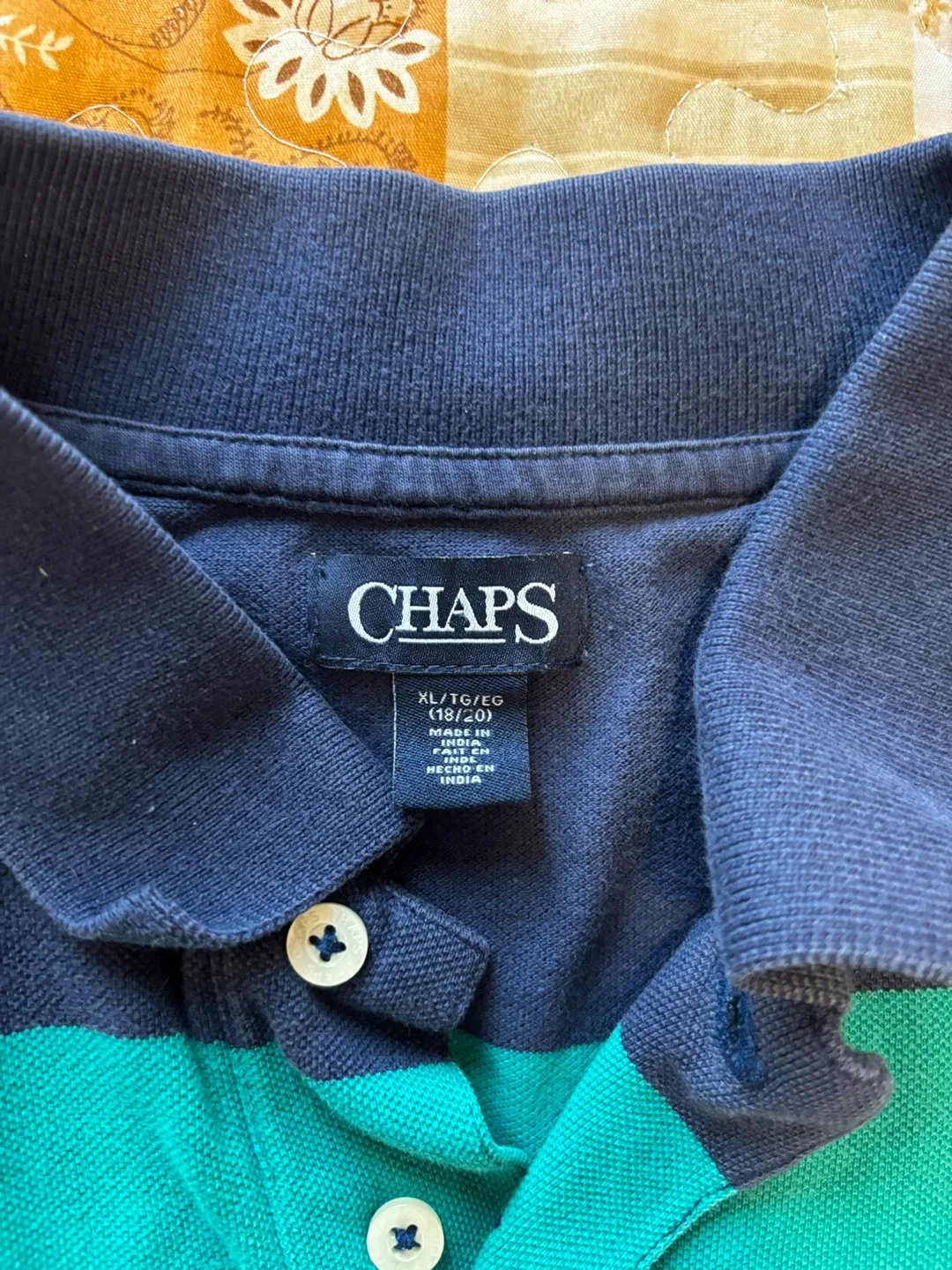 Chaps Striped Polo Shirt - XL image indicator(3)