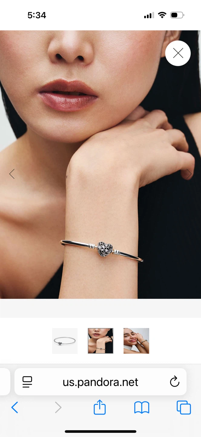 New Pandora Heart Clasp Bangle - photo 3