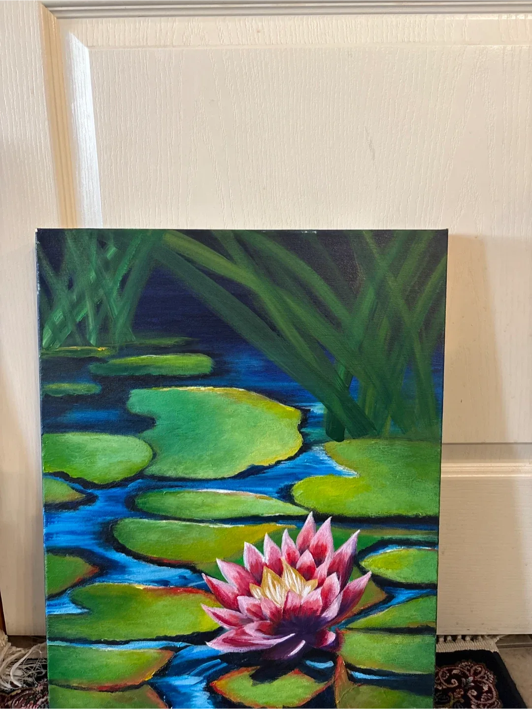 Water Lily Painting – Acrylic on Canvas image indicator(2)