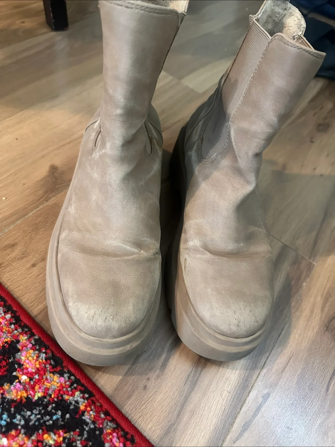 Beige Ankle Boots, Size 8.5 image indicator(2)