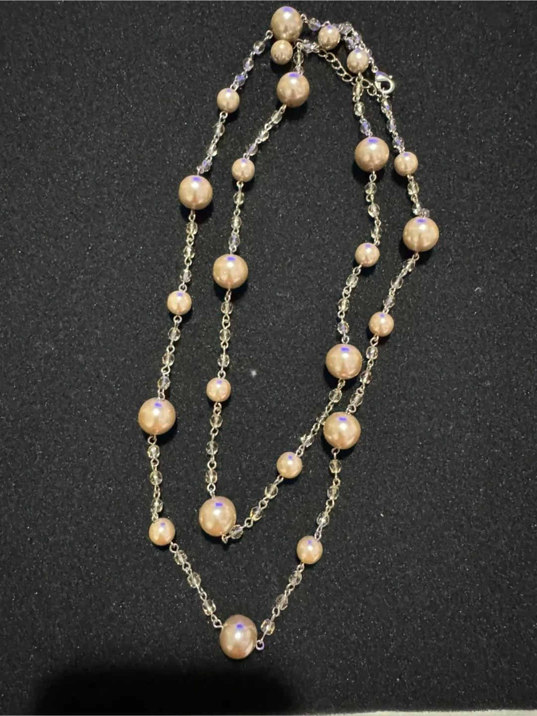 Pearl & Crystal Beaded Necklace thumbnail