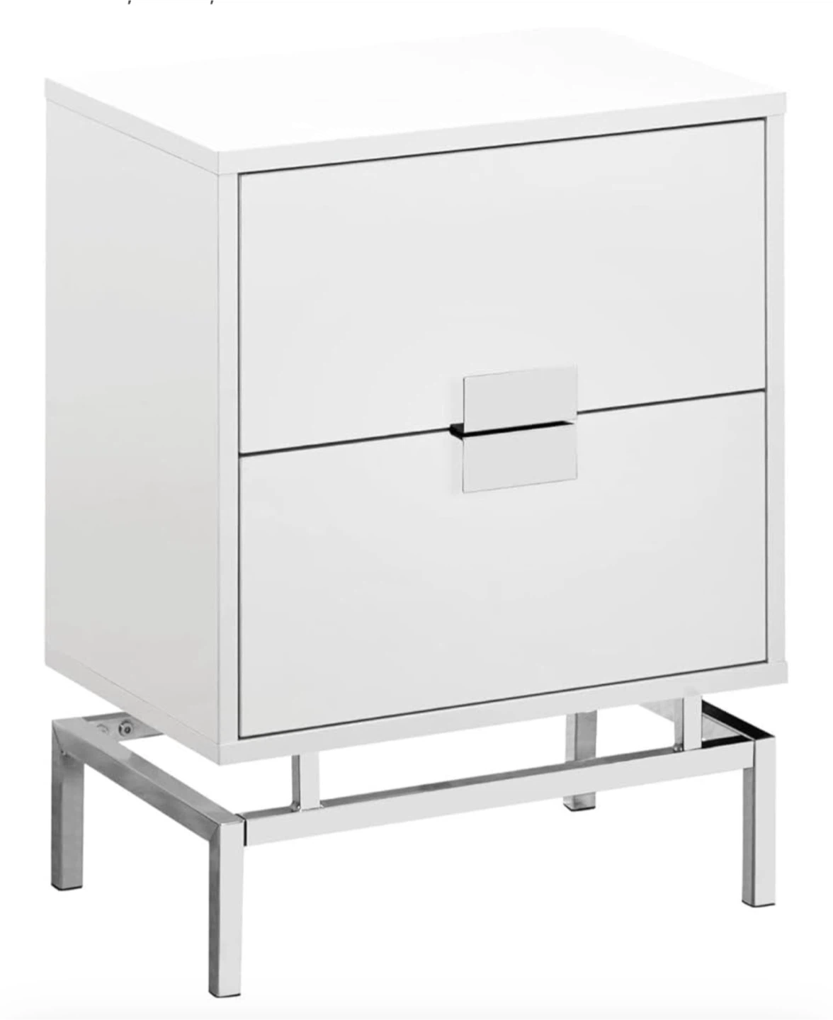 Contemporary White Nightstand set of 2