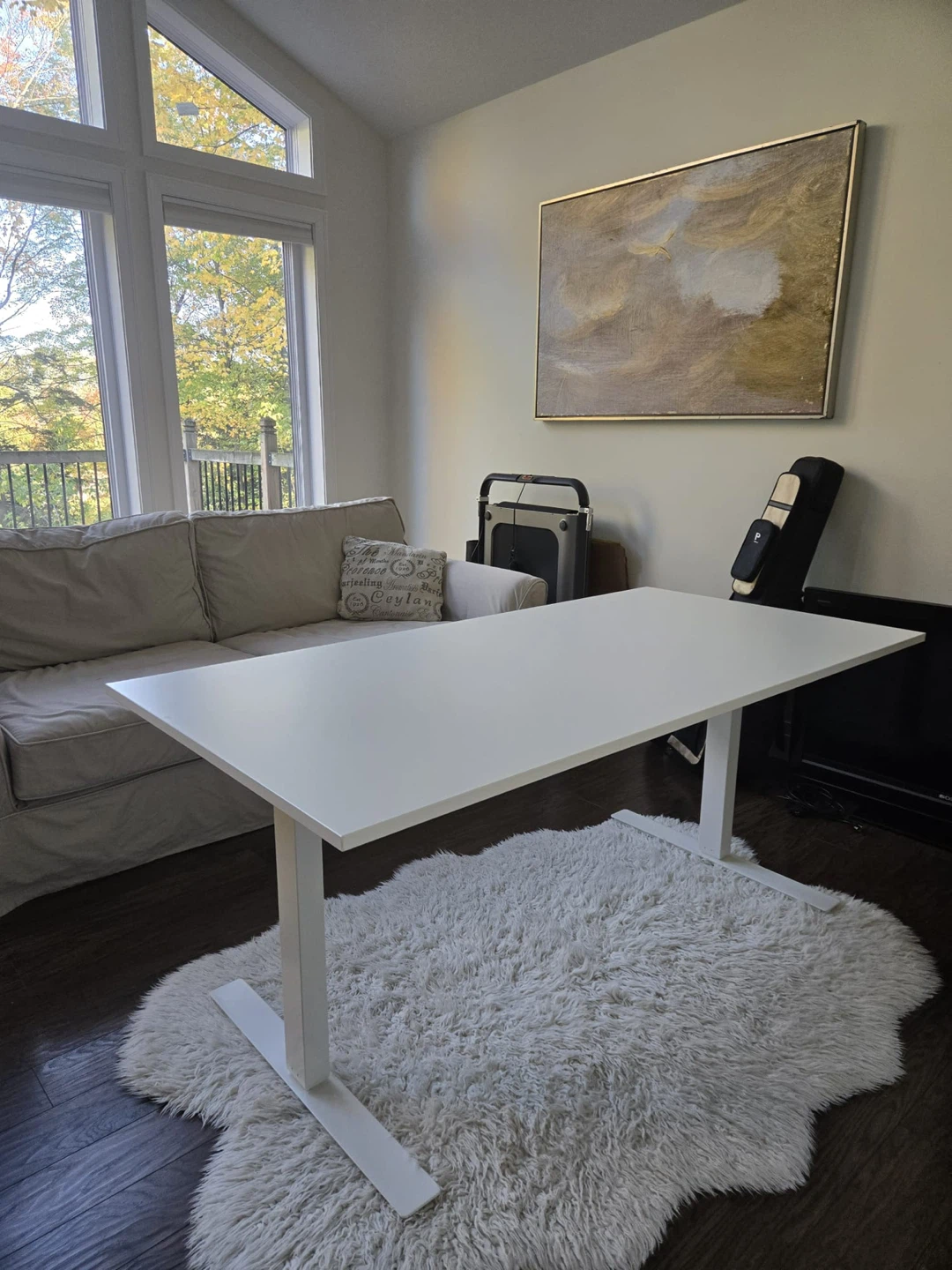 IKEA Trotten White Sit/Stand Desk