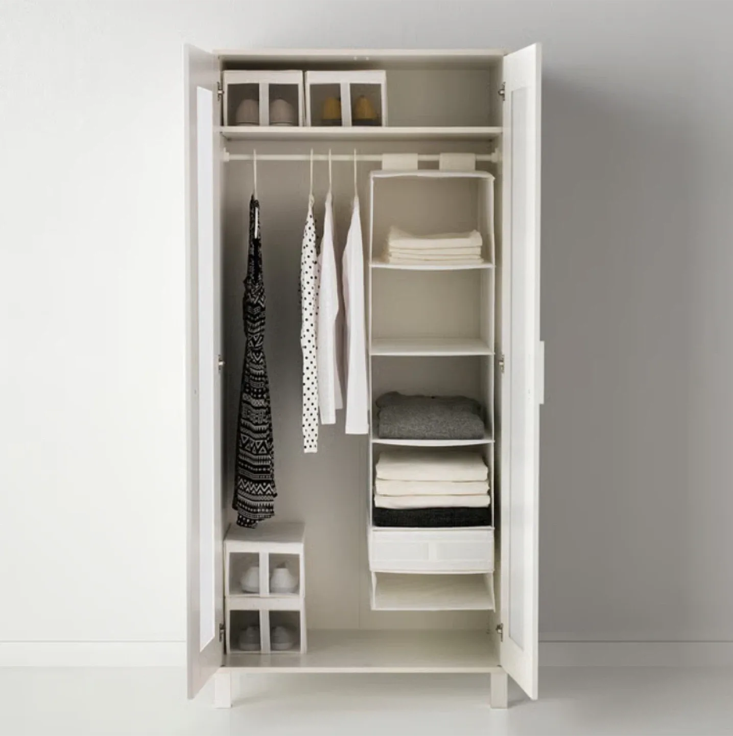 IKEA SKUBB Hanging Organizer - 6 Compartments - White image indicator(3)