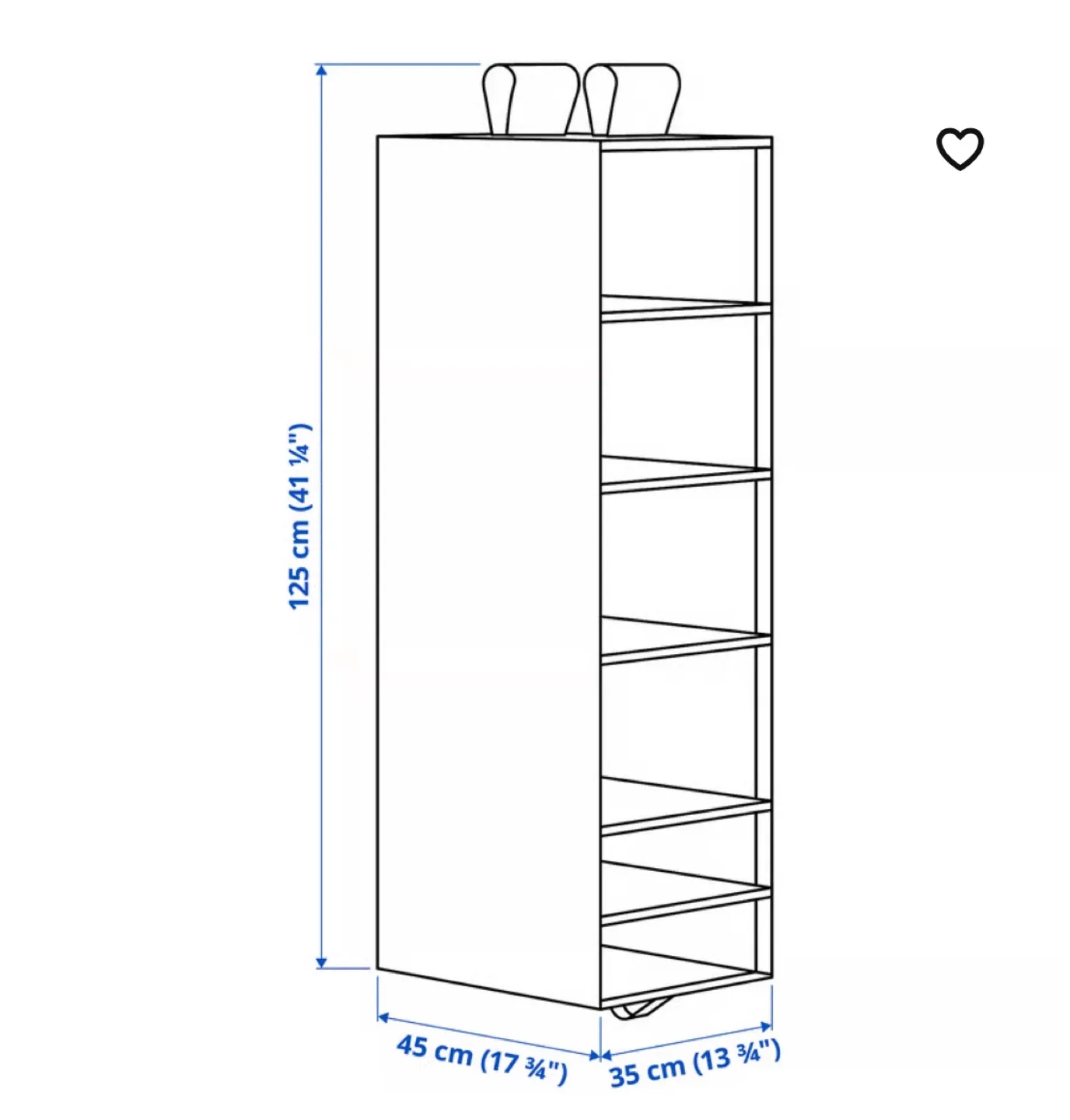 IKEA SKUBB Hanging Organizer - 6 Compartments - White image indicator(2)