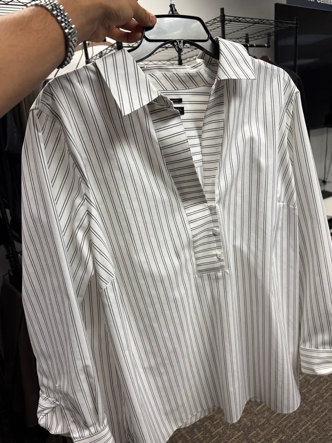 Talbots Woman 16W Striped Blouse thumbnail