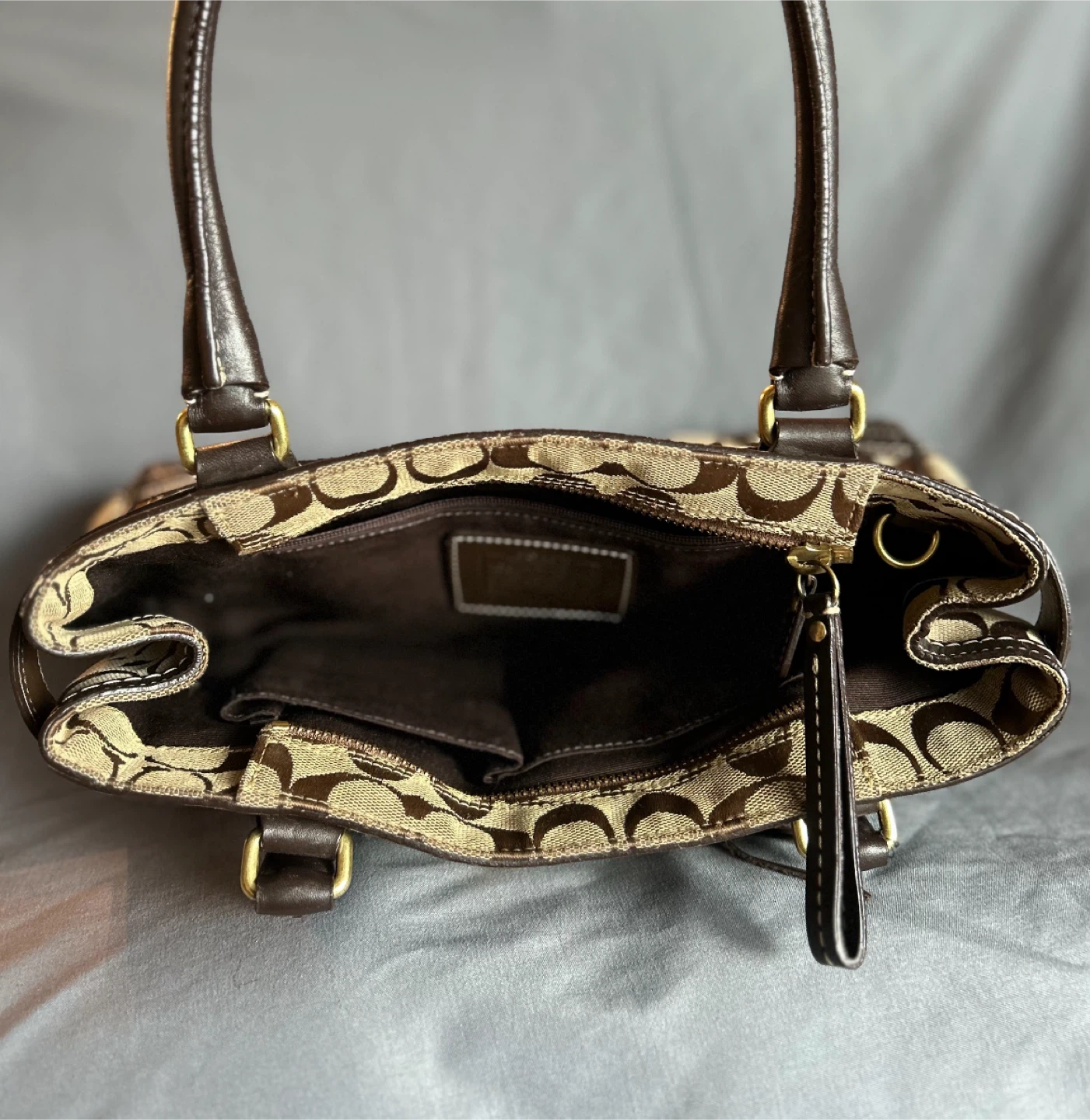 Coach Signature Brown Satchel