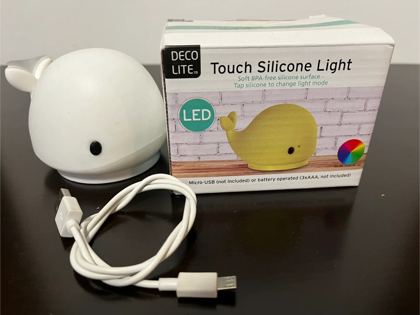 Deco Lite Touch Silicone Whale Night Light - New! image indicator(2)