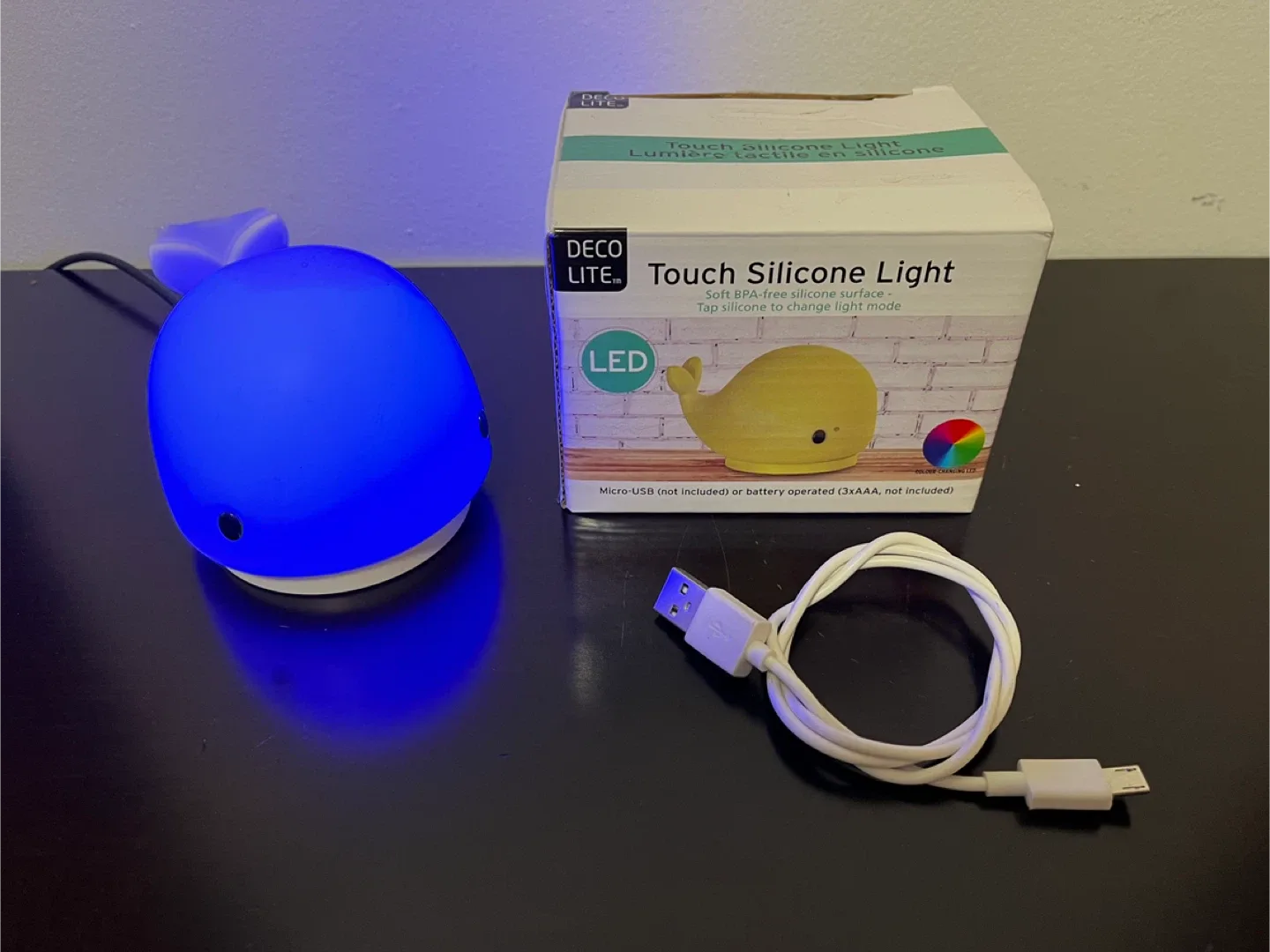 Deco Lite Touch Silicone Whale Night Light - New! image indicator(5)