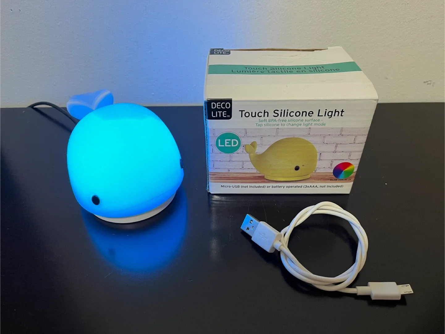 Deco Lite Touch Silicone Whale Night Light - New! image indicator(4)