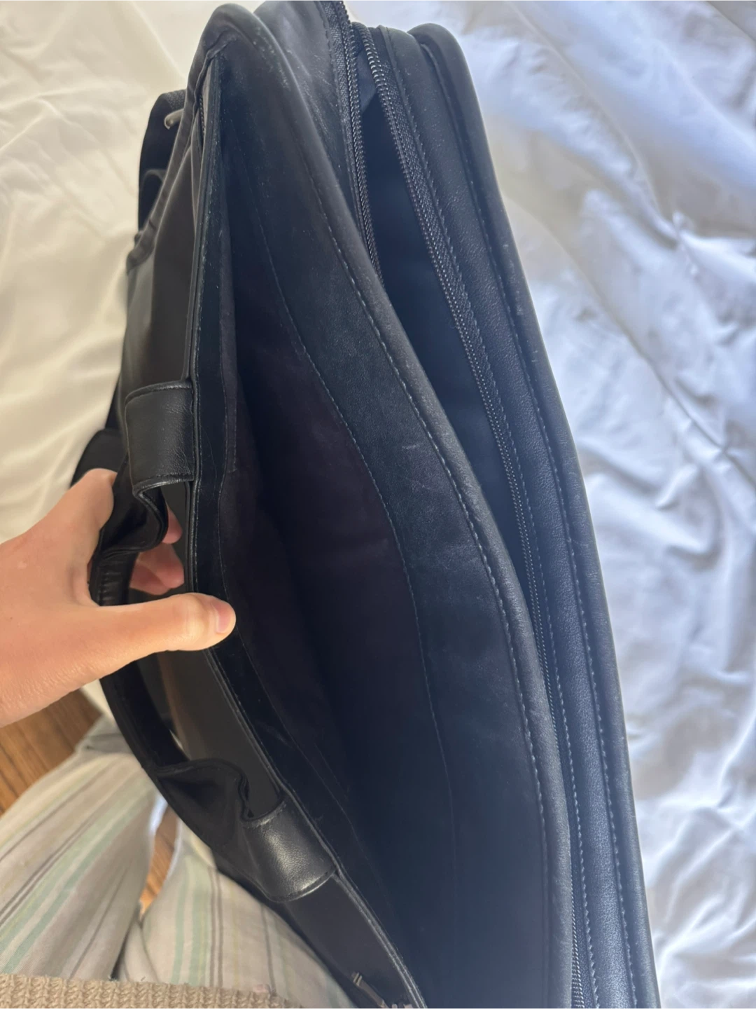 Tumi Black Leather Laptop Bag - photo 4