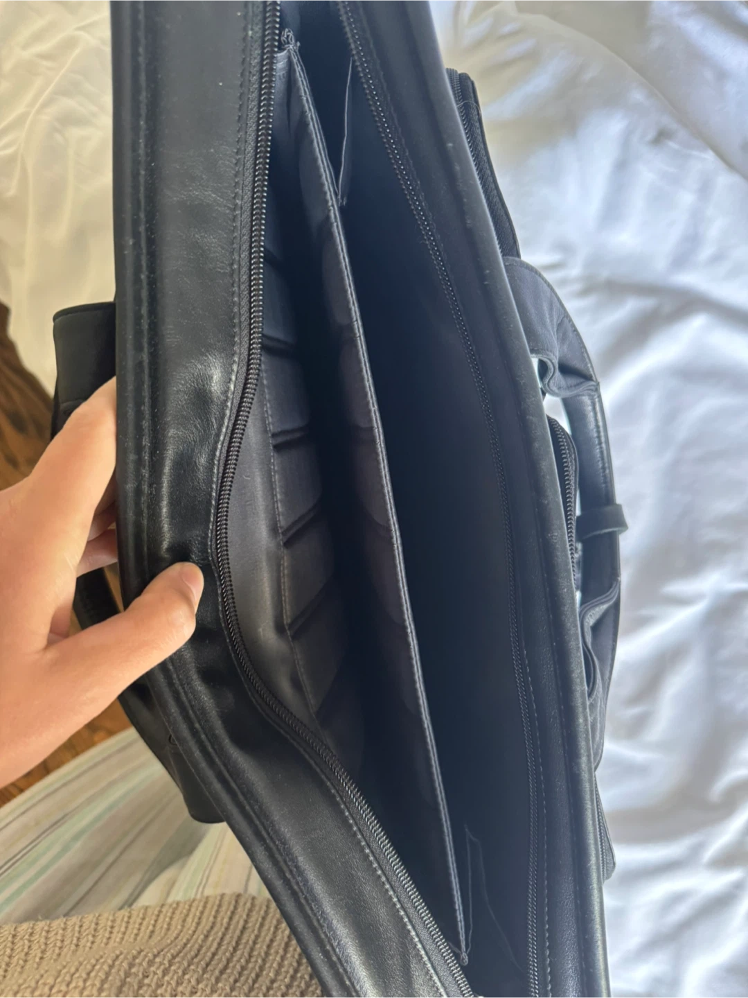 Tumi Black Leather Laptop Bag - photo 3