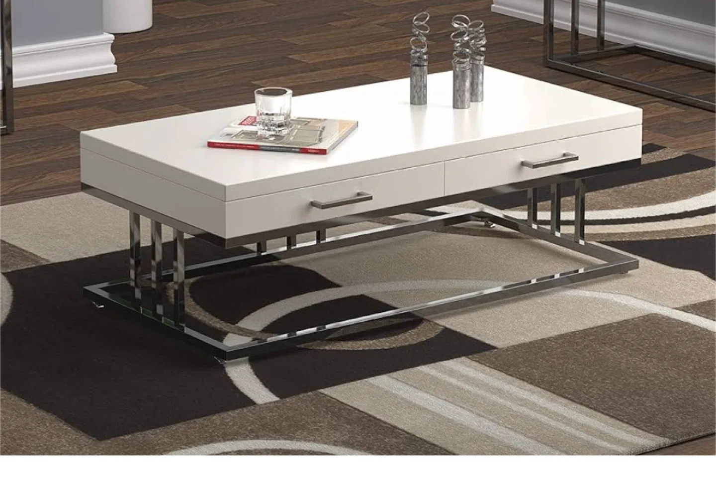 Chrome Coffee Table 725158 image indicator(2)