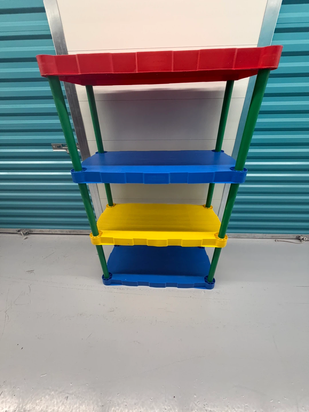 Kids Plastic Shelf - Red, Blue, Yellow, Green