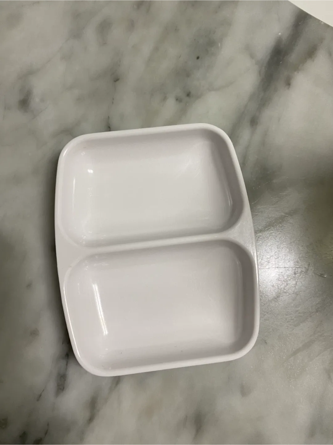 Small White Divided Dish thumbnail