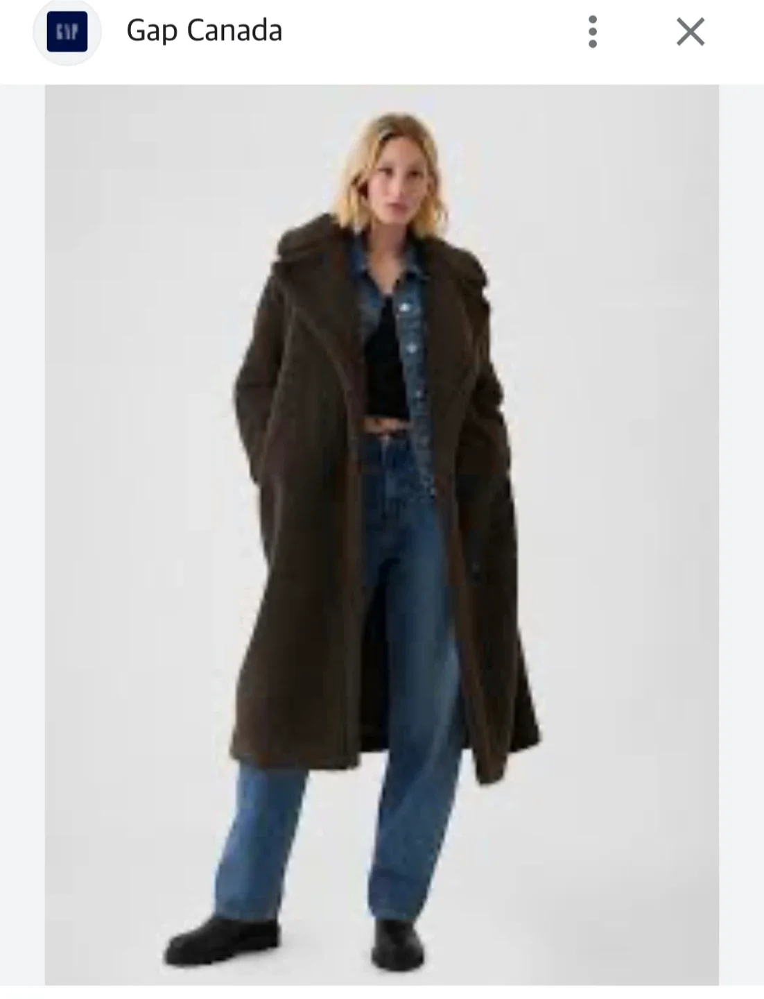 Gap Sherpa Coat - XL thumbnail