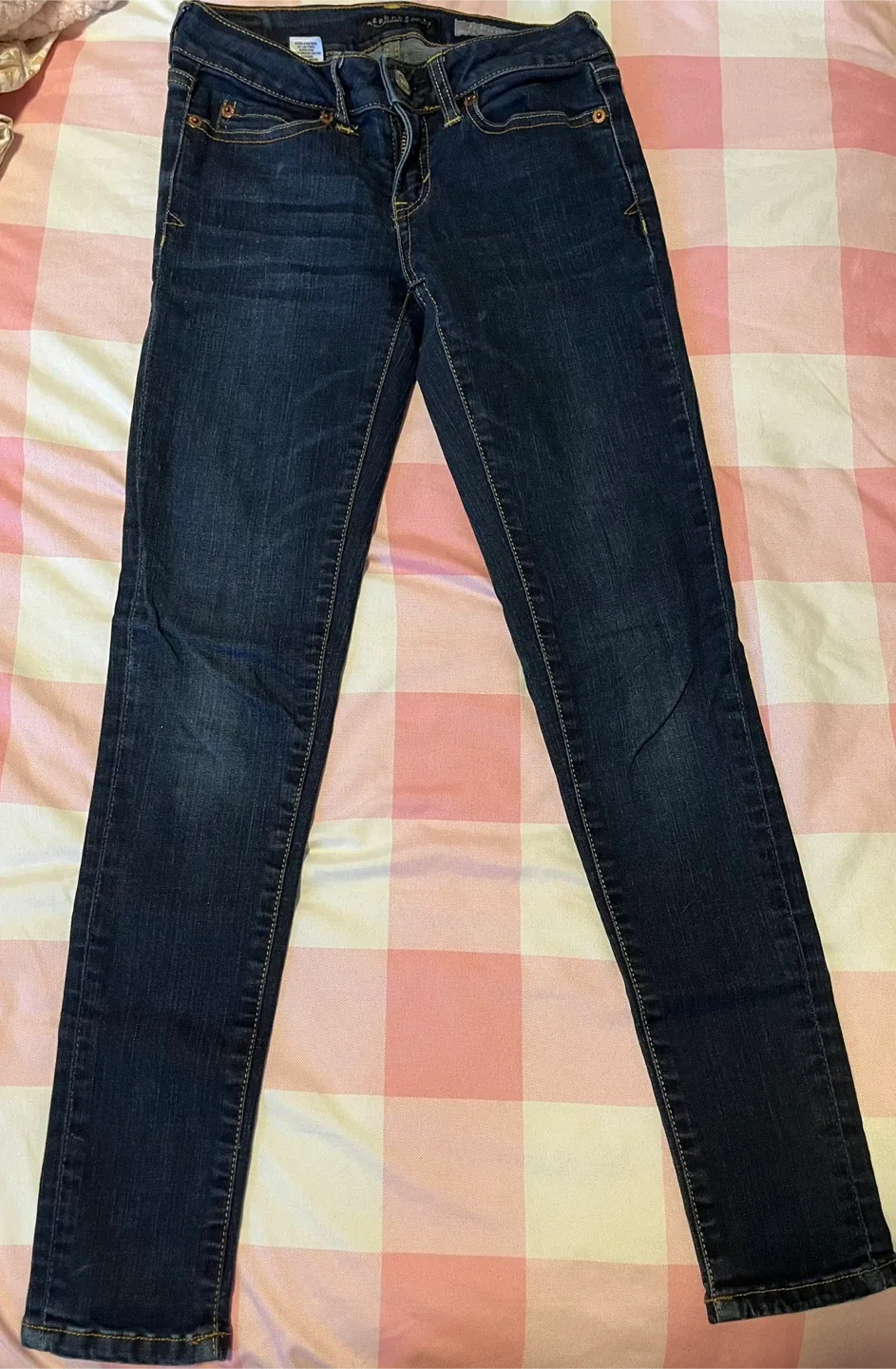 Aeropostale Dark Wash Jeans Size 000 image indicator(3)