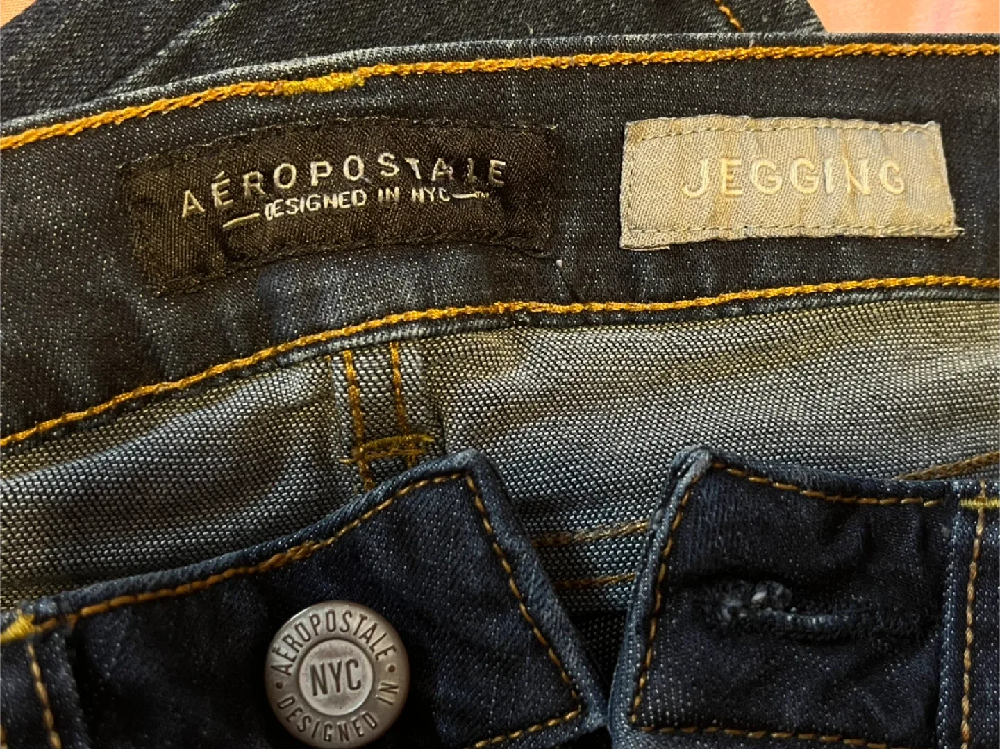 Aeropostale Dark Wash Jeans Size 000 image indicator(6)
