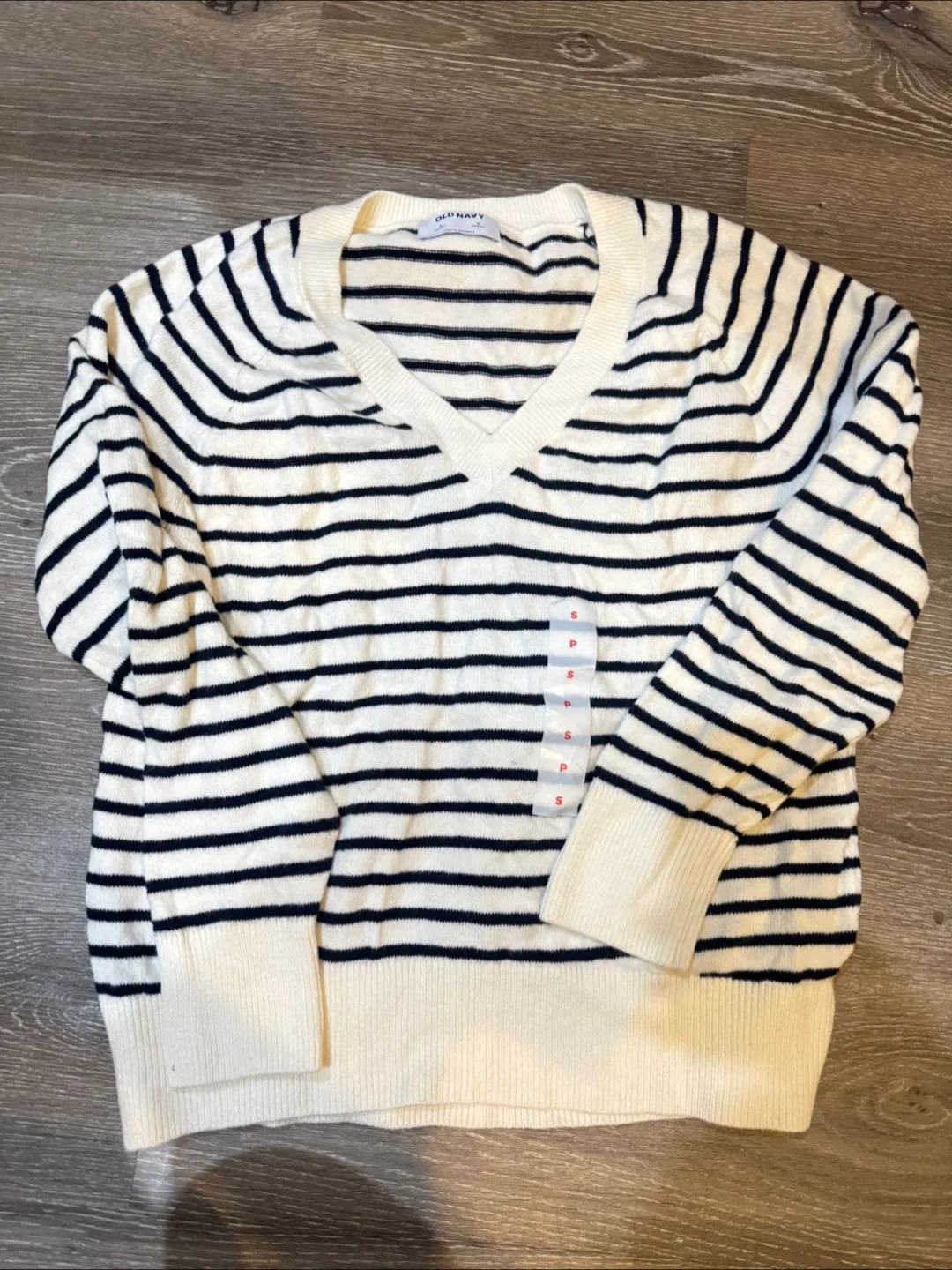 Old Navy Striped V-Neck Sweater - Size S