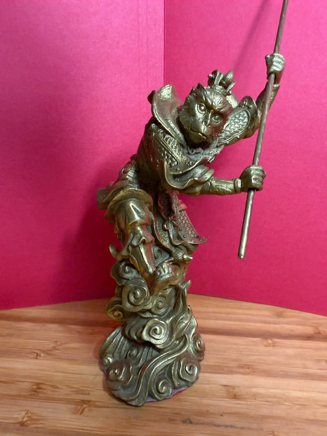 Sun Wukong Monkey King Bronze Statue with Staff - photo 4