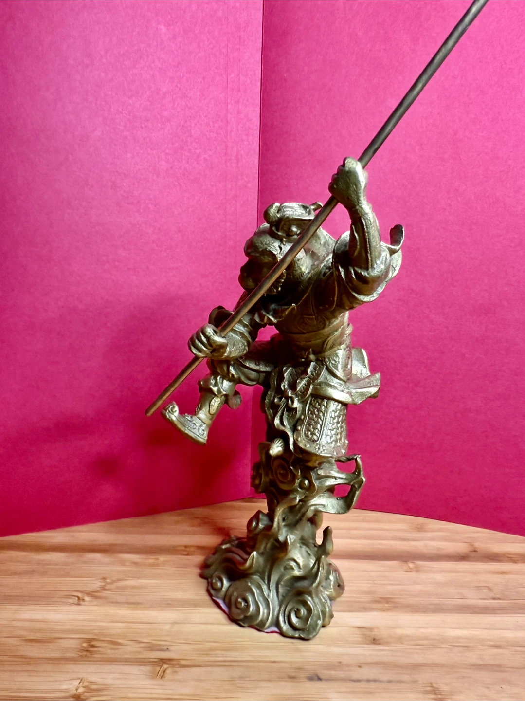 Sun Wukong Monkey King Bronze Statue with Staff - photo 5