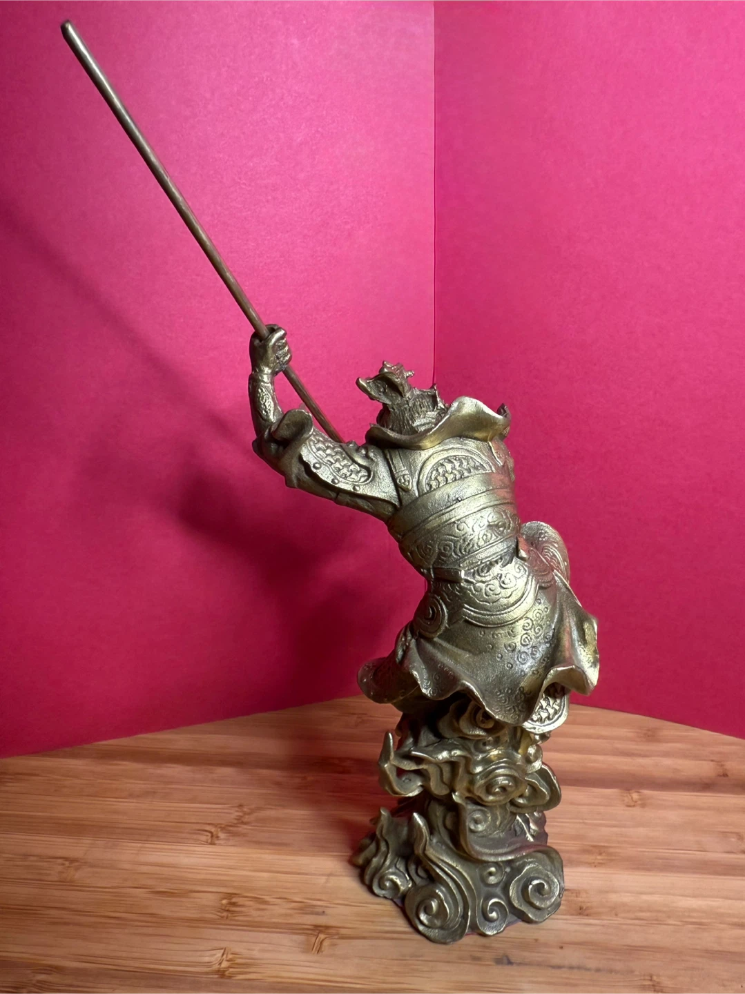 Sun Wukong Monkey King Bronze Statue with Staff - photo 3