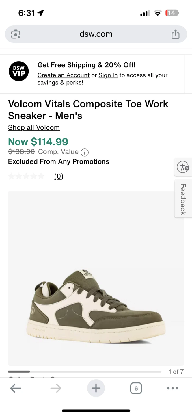 Volcom Vitals Composite Toe Work Sneaker - Men's - photo 3