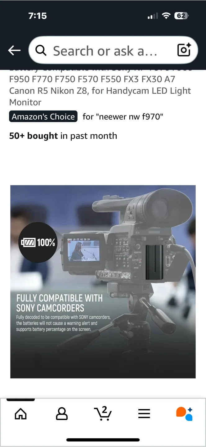 NEEWER 2Pcs NP-F970 7800mAh Batteries + Charger image indicator(5)