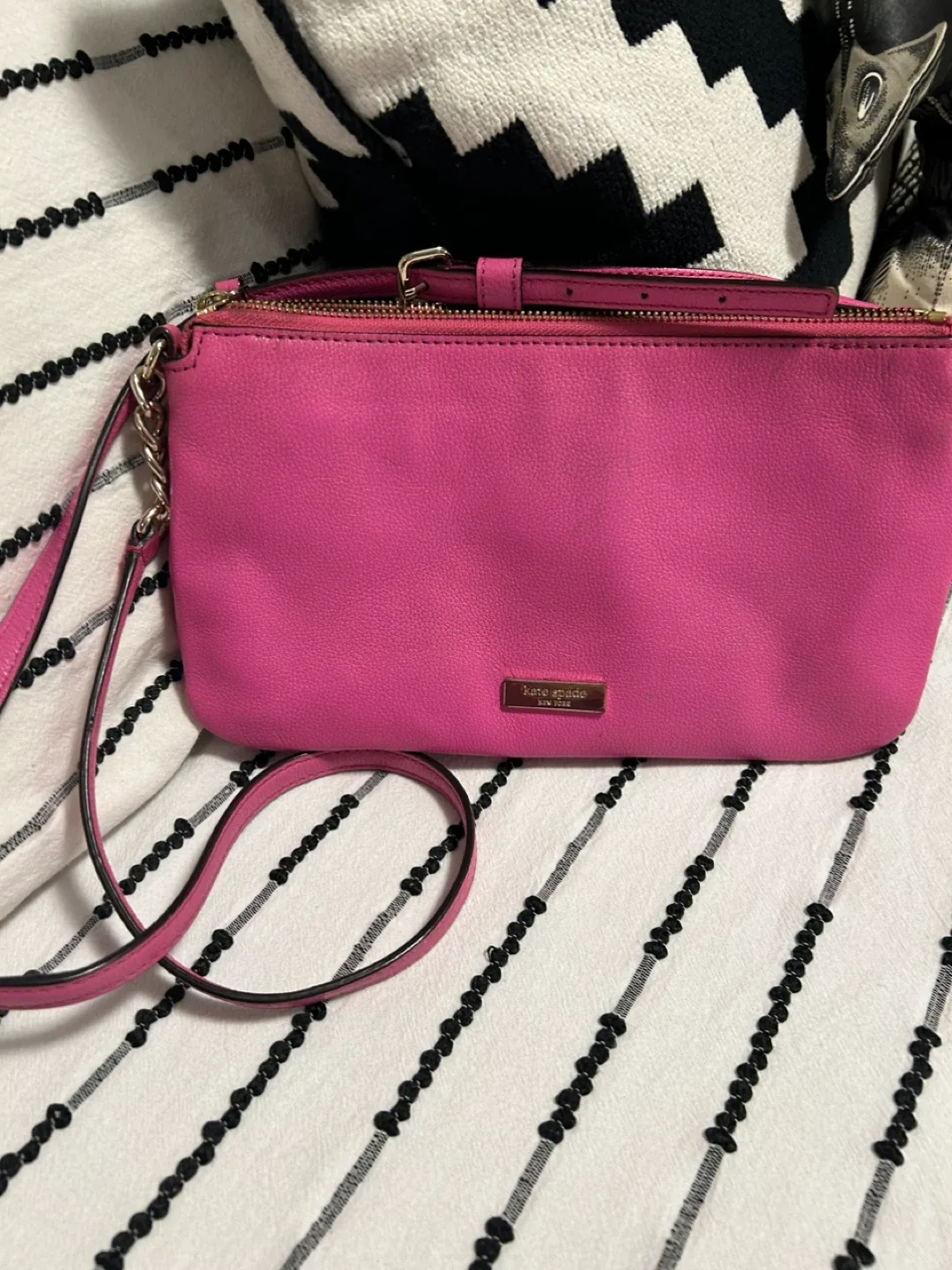 Kate Spade Pink Leather Crossbody Bag image indicator(4)