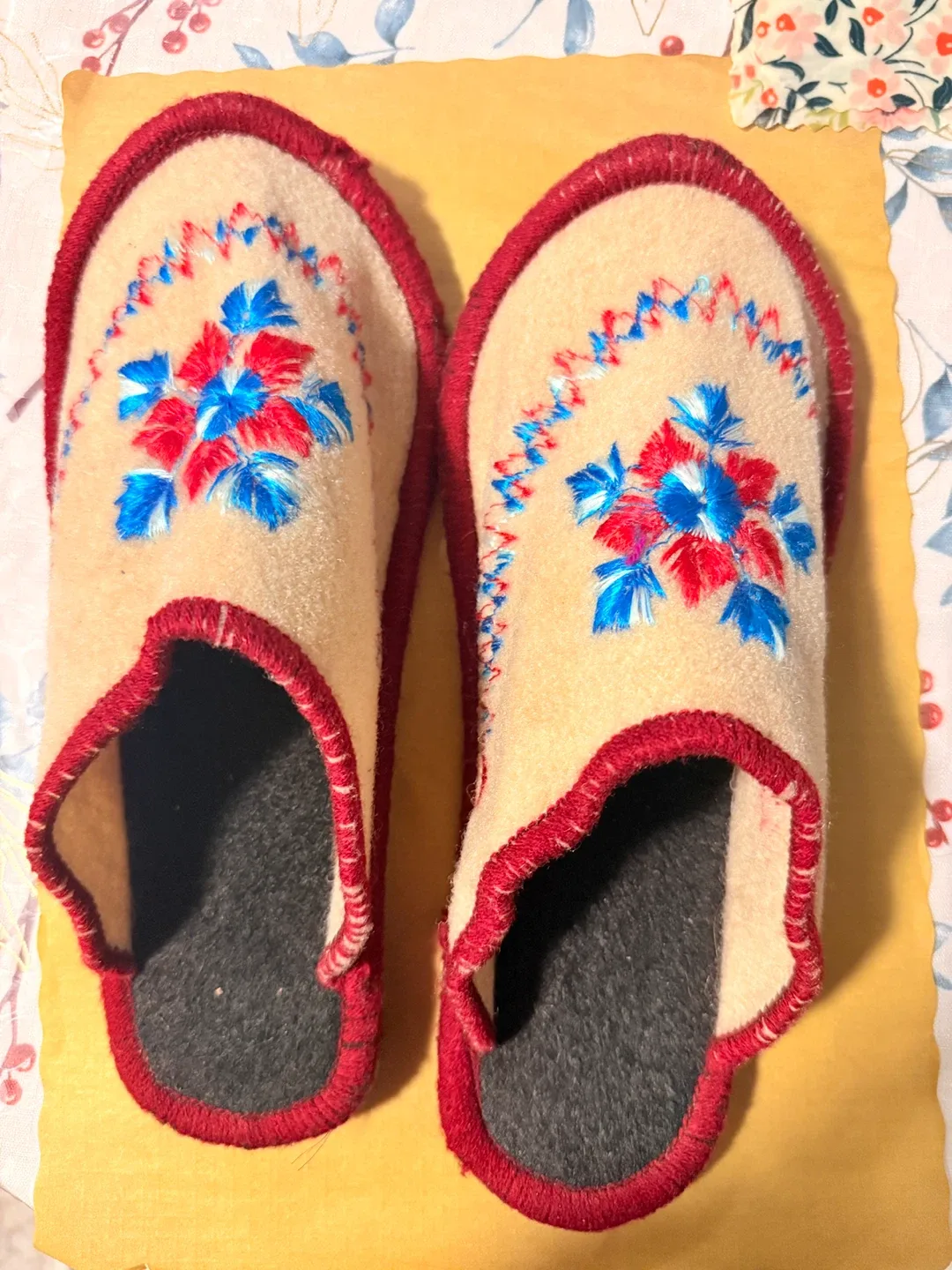 Handmade Embroidered Wool Slippers-  Brand News thumbnail