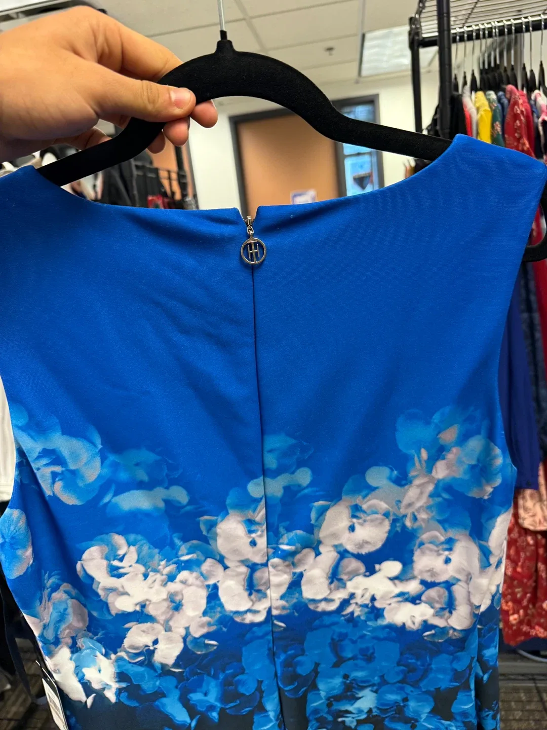 Tommy Hilfiger Blue Floral Dress - Size 12 image indicator(2)