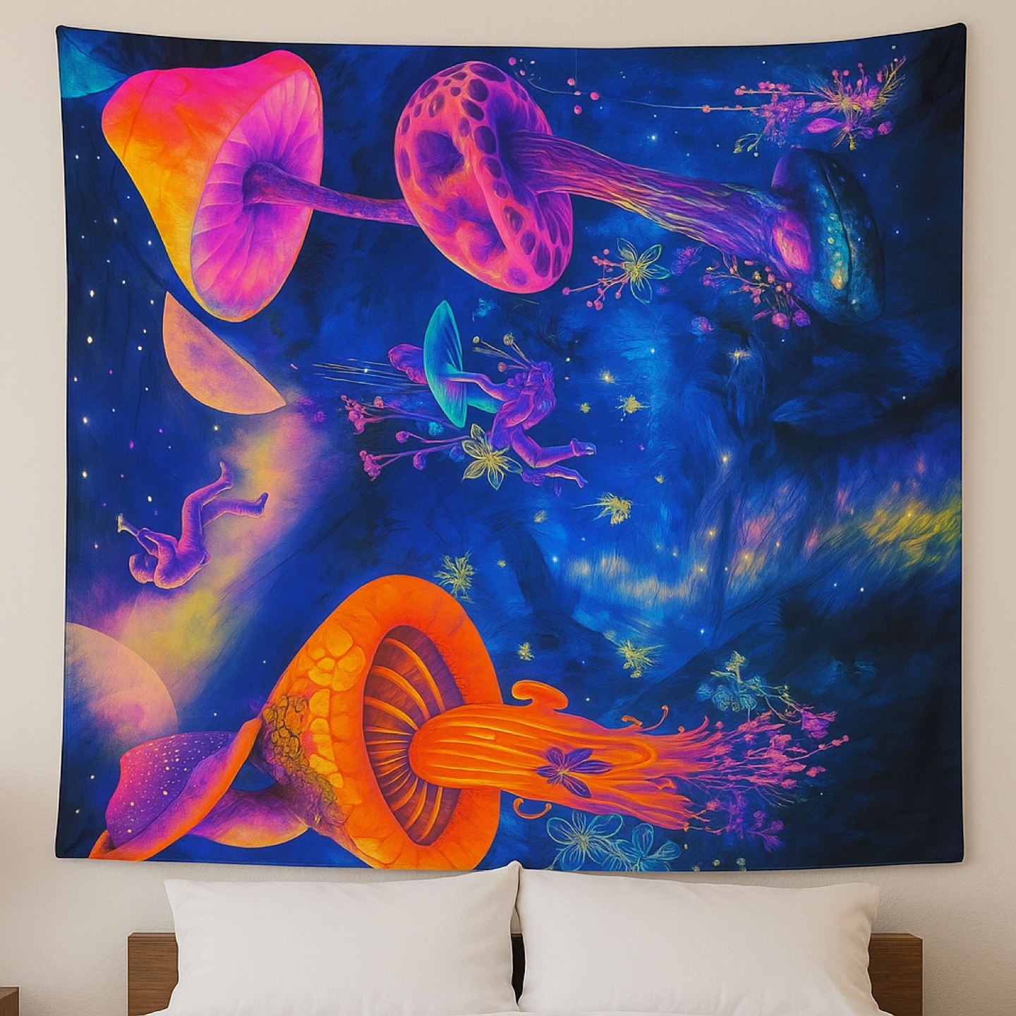Mushroom Tapestry Wall Hanging