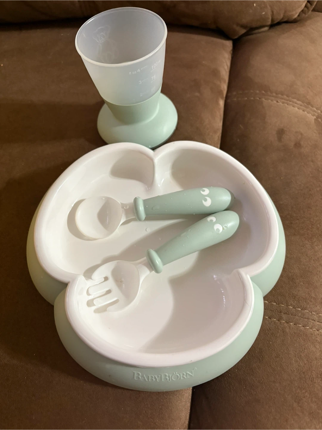 BabyBjörn Baby Feeding Set - Plate, Spoon, Fork & Cup