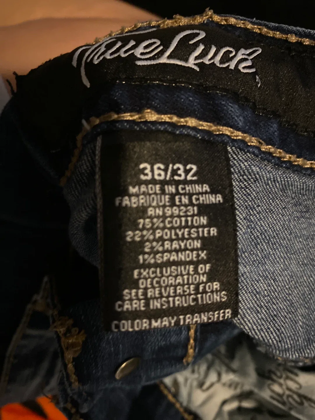True Luck Jeans, Size 36/32 image indicator(2)