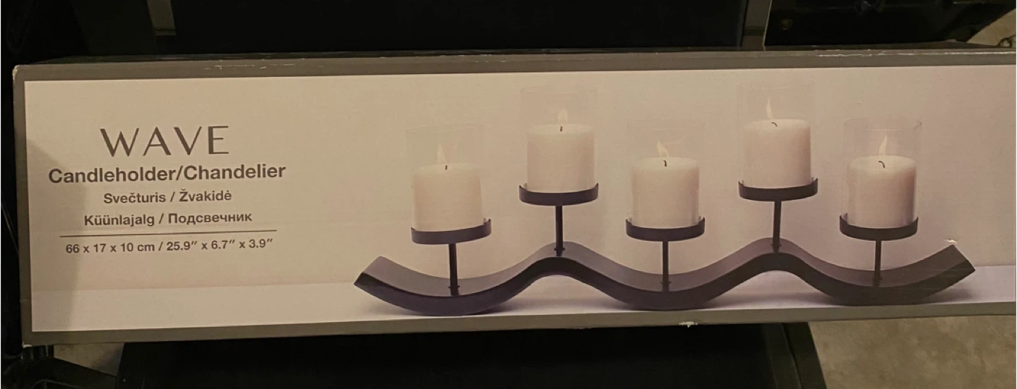 WAVE Candleholder/Chandelier - 25.9" x 6.7" x 3.9"