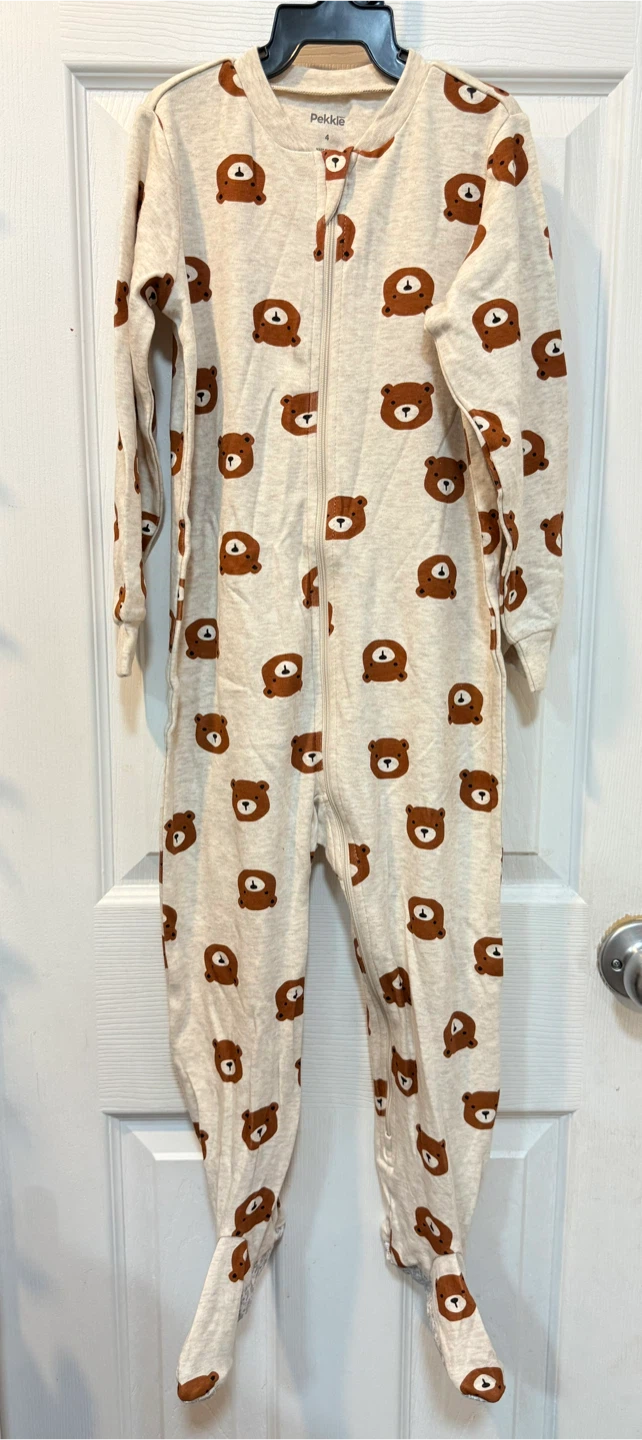 Pekkle Size 4 Bear Print Pajamas - photo 2