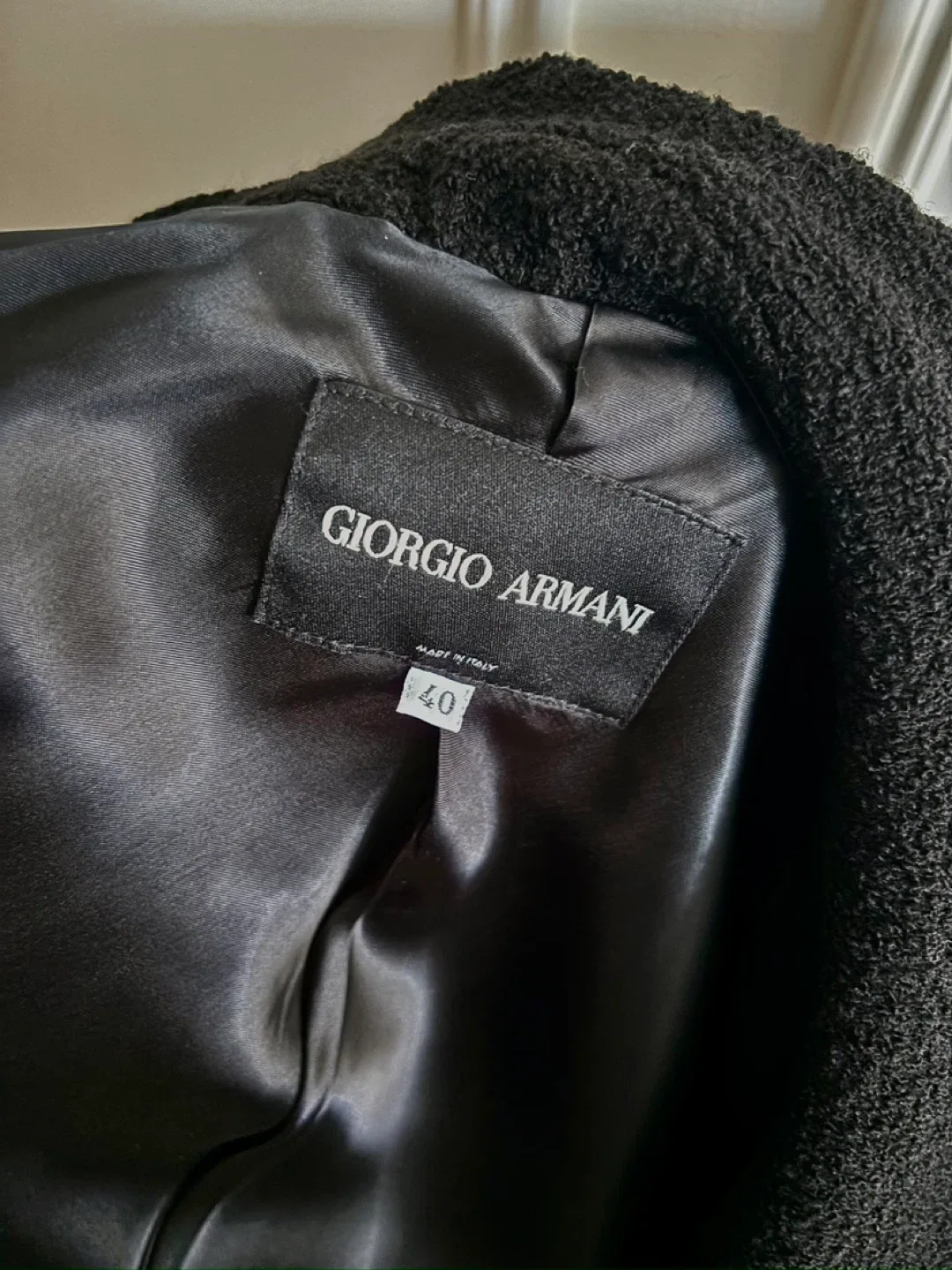 Giorgio Armani Black Wool Blend Coat - Size 40 (Small) image indicator(2)