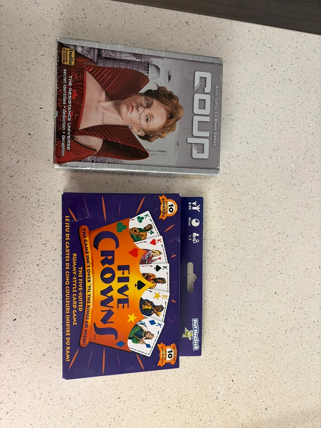 Coup & Five Crowns Card Games