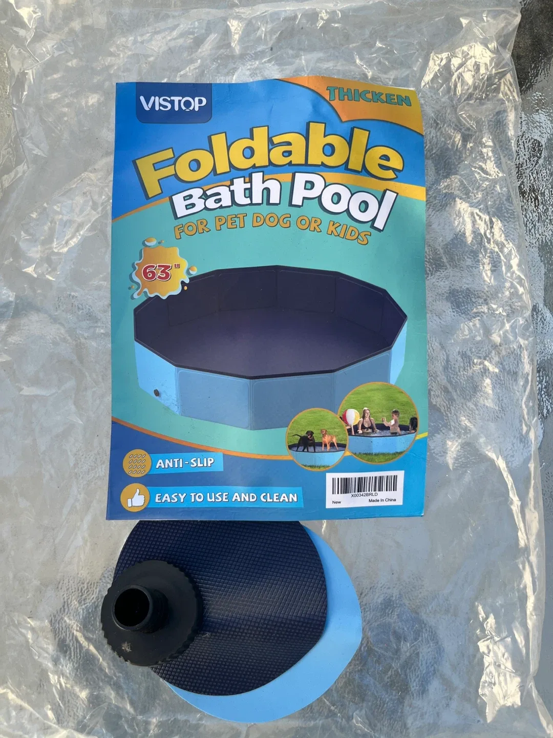Vistop Foldable Bath Pool for Pet Dog or Kids image indicator(6)