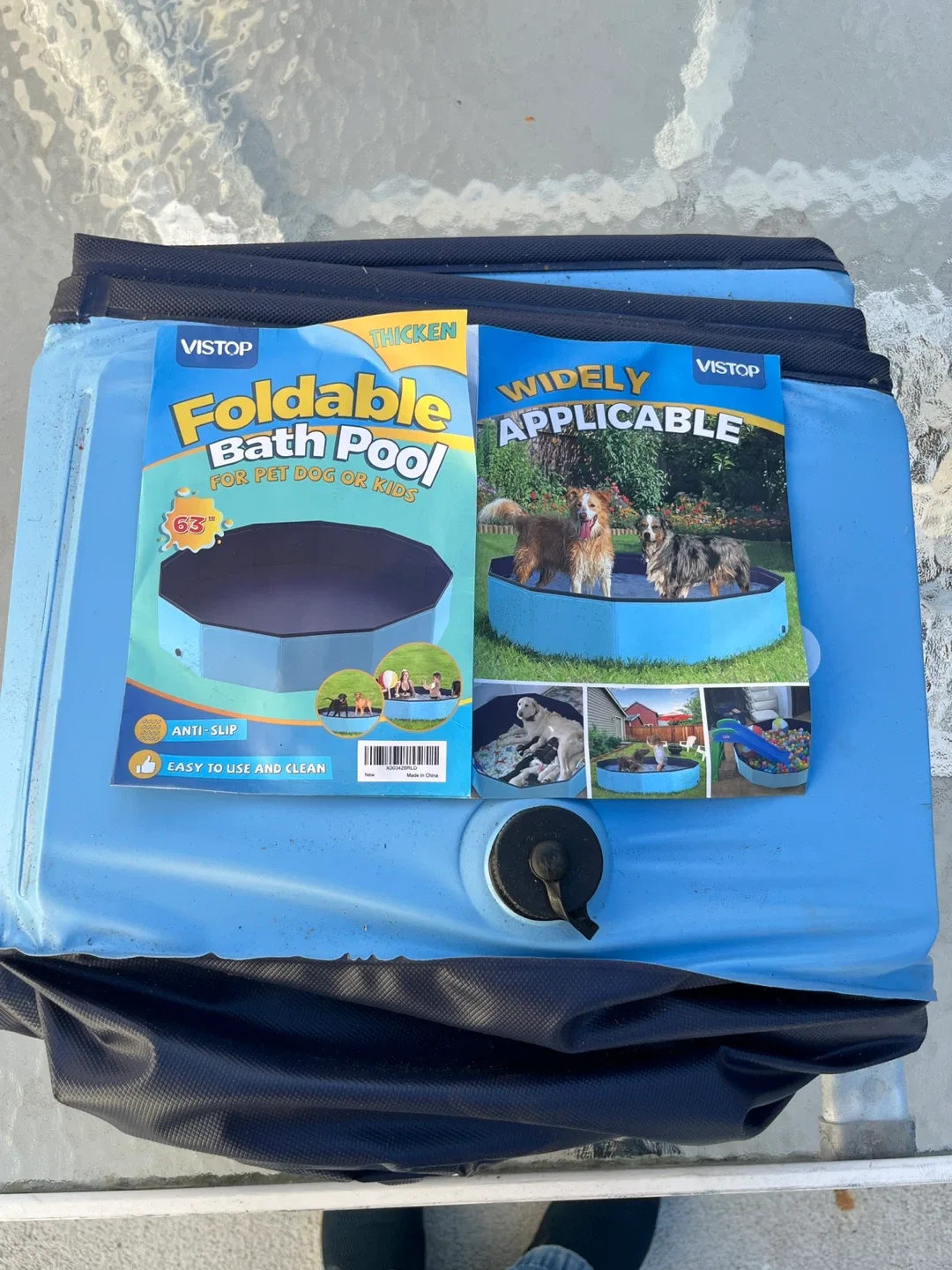 Vistop Foldable Bath Pool for Pet Dog or Kids image indicator(2)