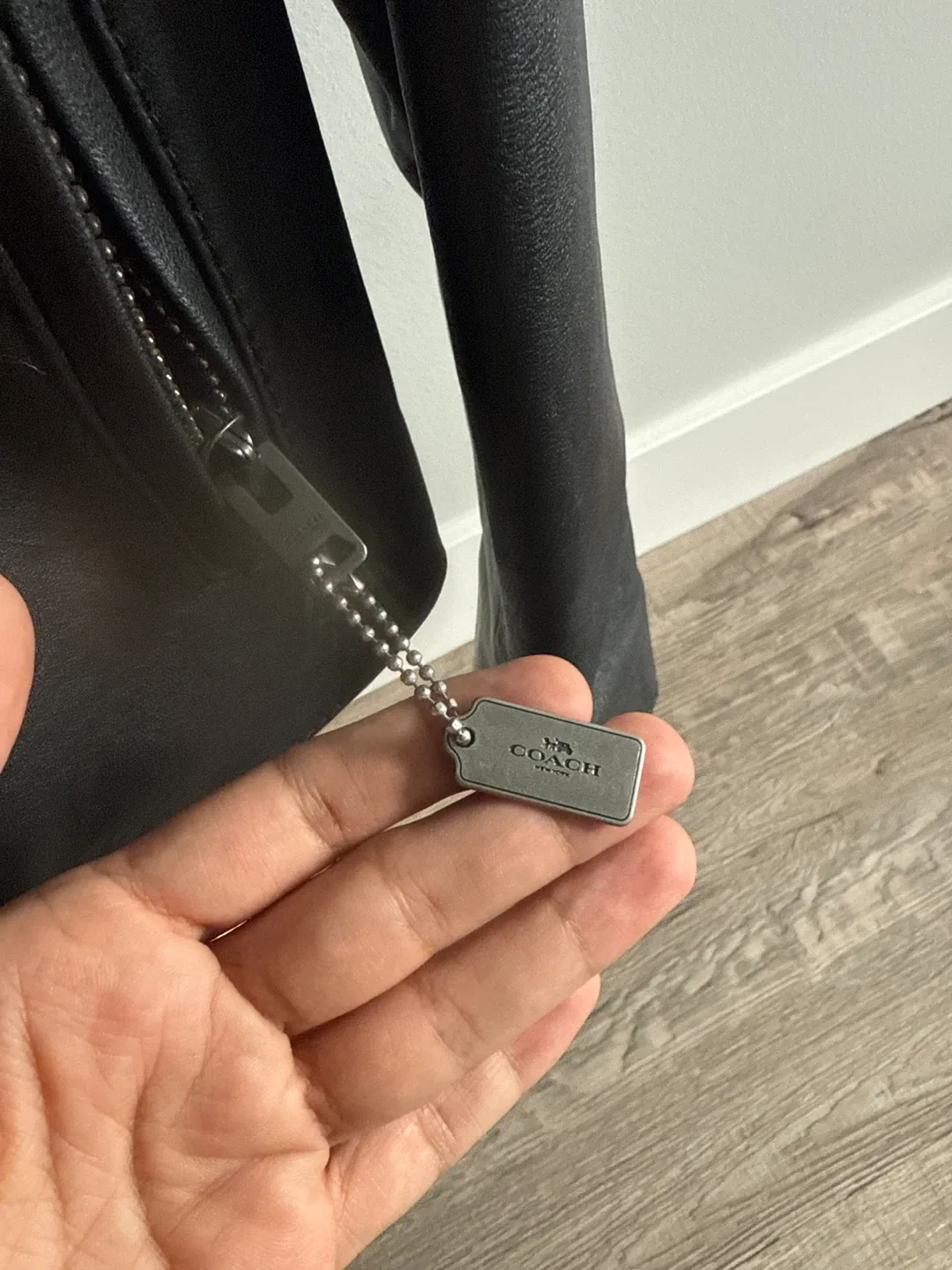 Coach Leather Racer Jacket, Black, XS image indicator(4)