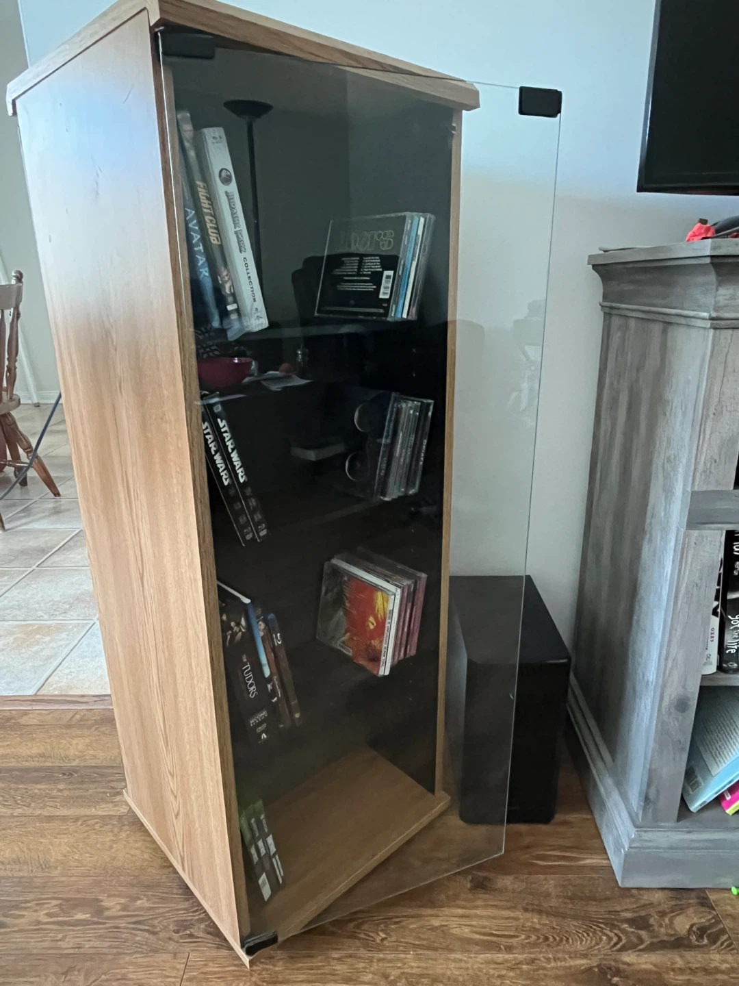 Oak Veneer Media Cabinet - 15" x 40"