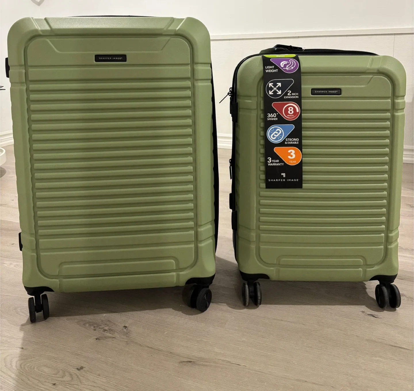 Sharper Image Luggage Set - Olive Green image indicator(2)