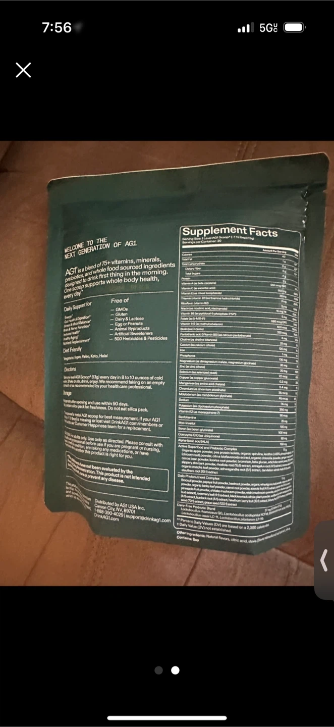 AG1 Daily Foundational Nutrition - photo 2