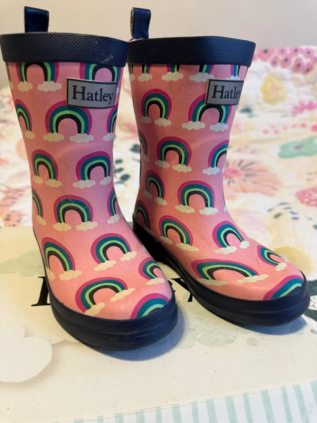 Hatley Rainbows and Clouds Rain Boots - Kids Size 9 thumbnail