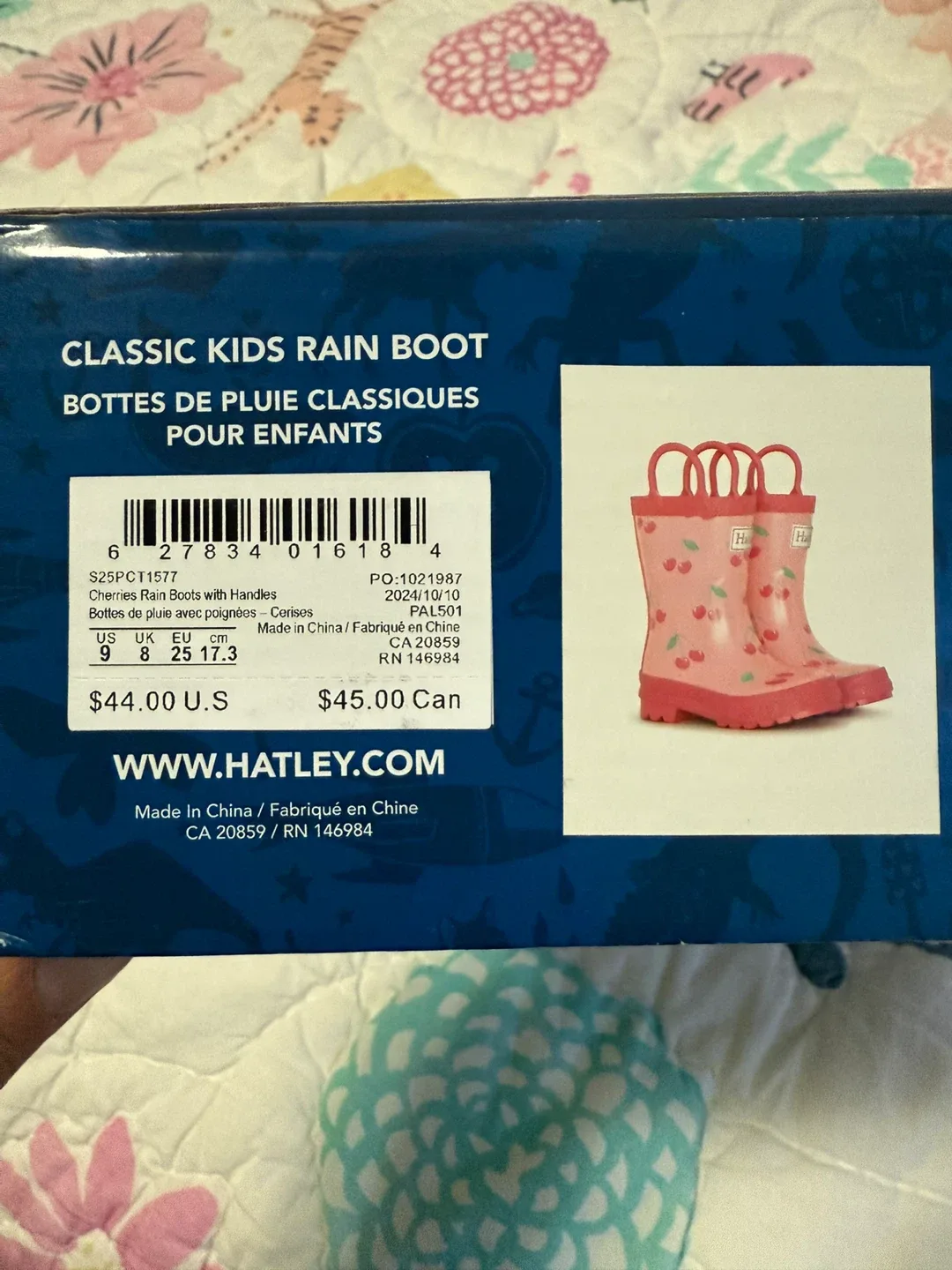 Hatley Kids Cherry Rain Boots - Size 9 image indicator(3)