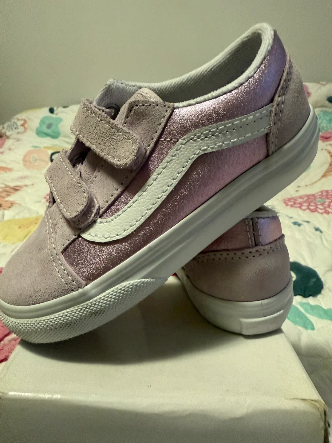 Vans Old Skool Lilac Glitter Toddler Shoes thumbnail