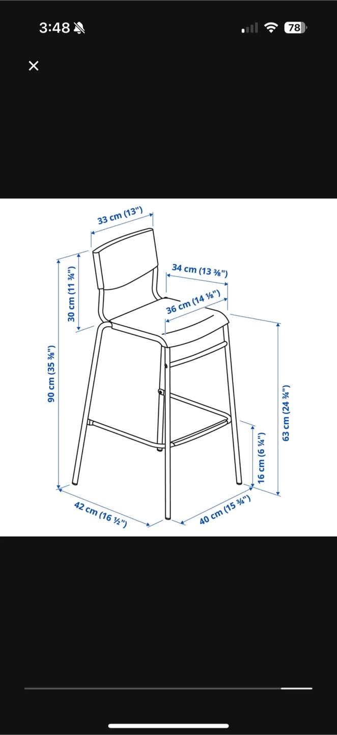 IKEA Stig Bar Stools x2 - photo 3